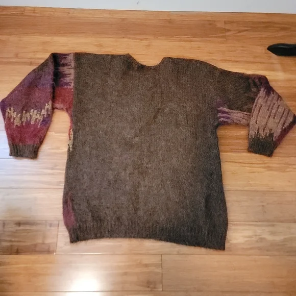 Jeanne Pierre Mohair Pullover Multicolor Design Oversized Vintage Sweater Size M - Picture 7 of 7